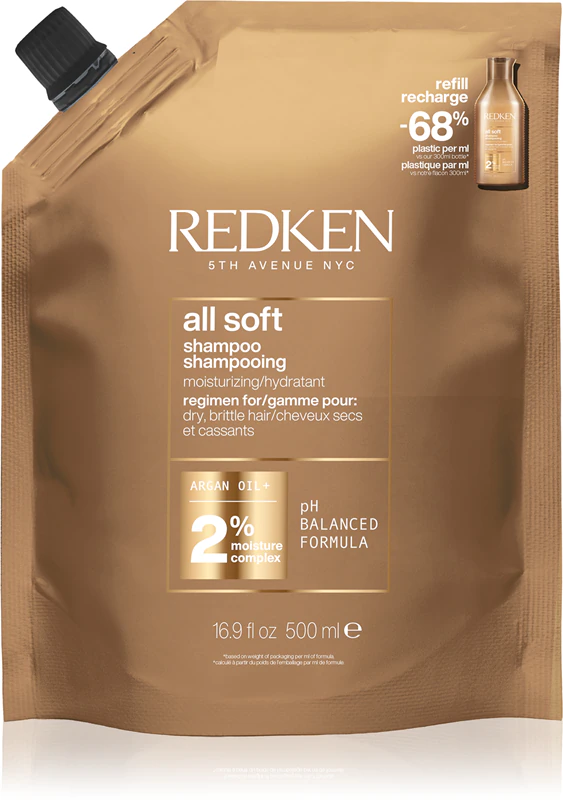 Shampoo nutritivo Redken All Soft para cabelos secos e quebradiços