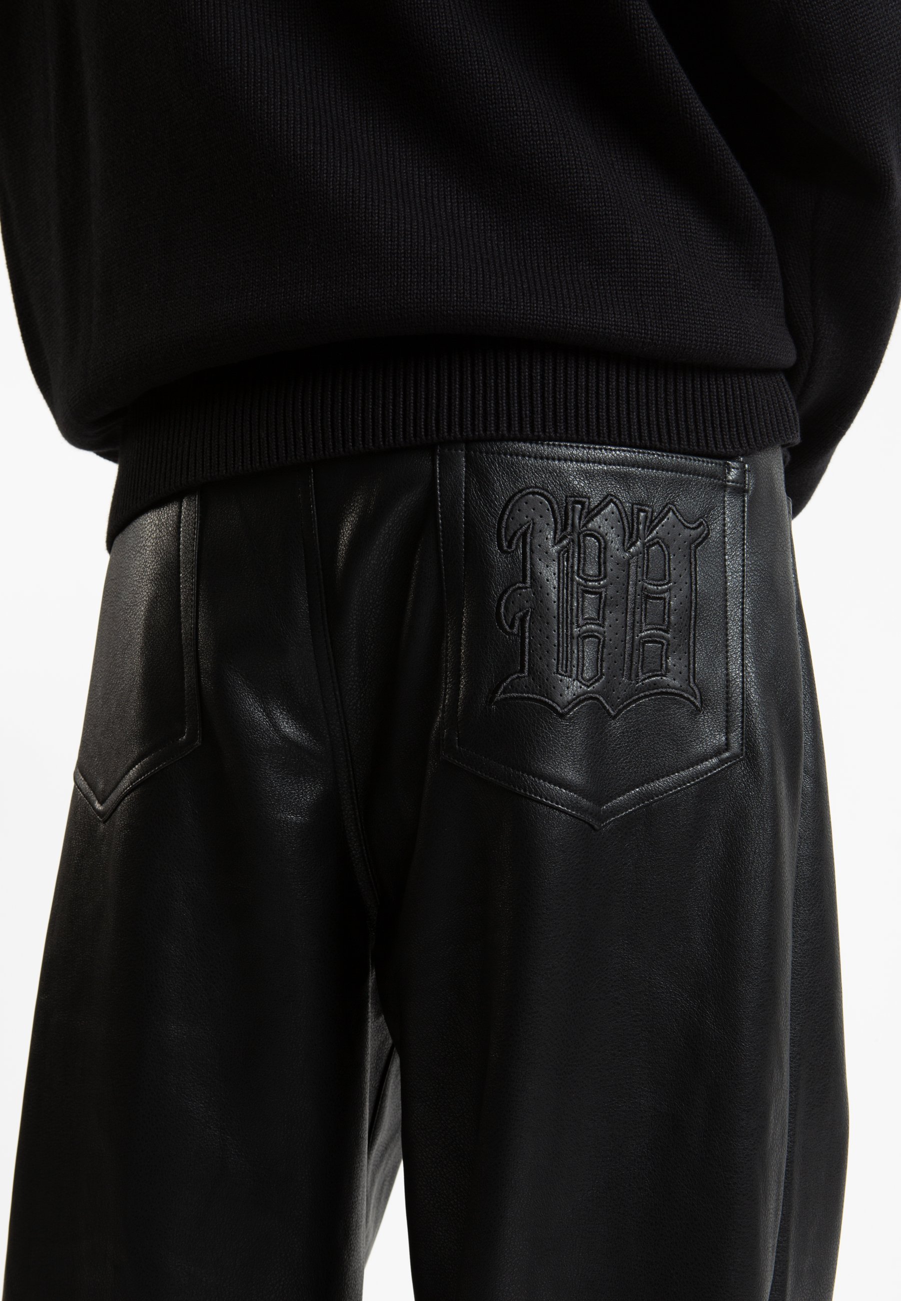 Pantalon CASPER unisexe Wasted Paris - Pantalon en cuir noir