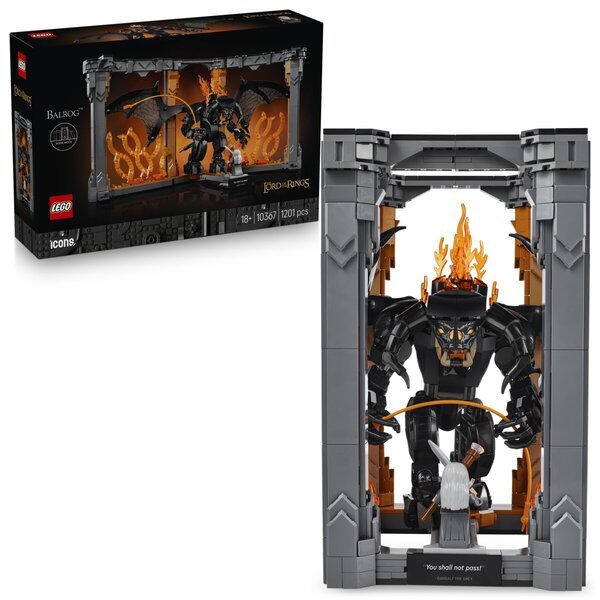 LEGO Icons 10367 Žiedų valdovo Balrogo knygų lentyna<br>