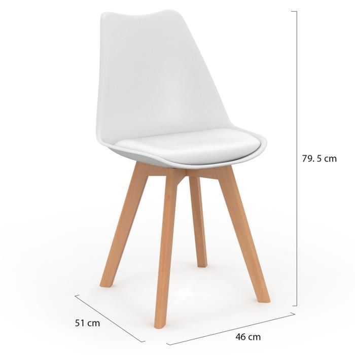 IDMARKET Set of 6 SARA Scandinavian dining chairs in pastel shades of pink, white, light grey (x2), and blue (x2)