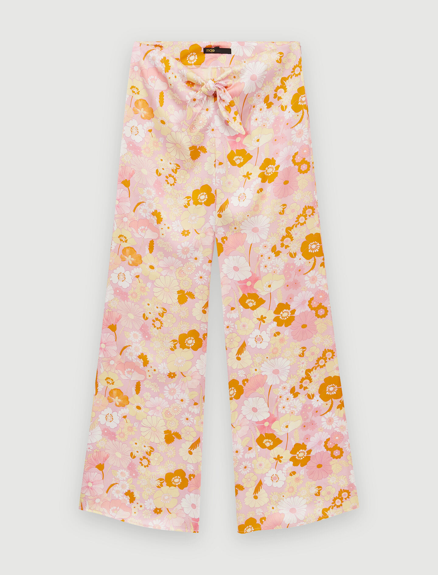 Pantalón fluido estampado Flower Power-Flower power rose