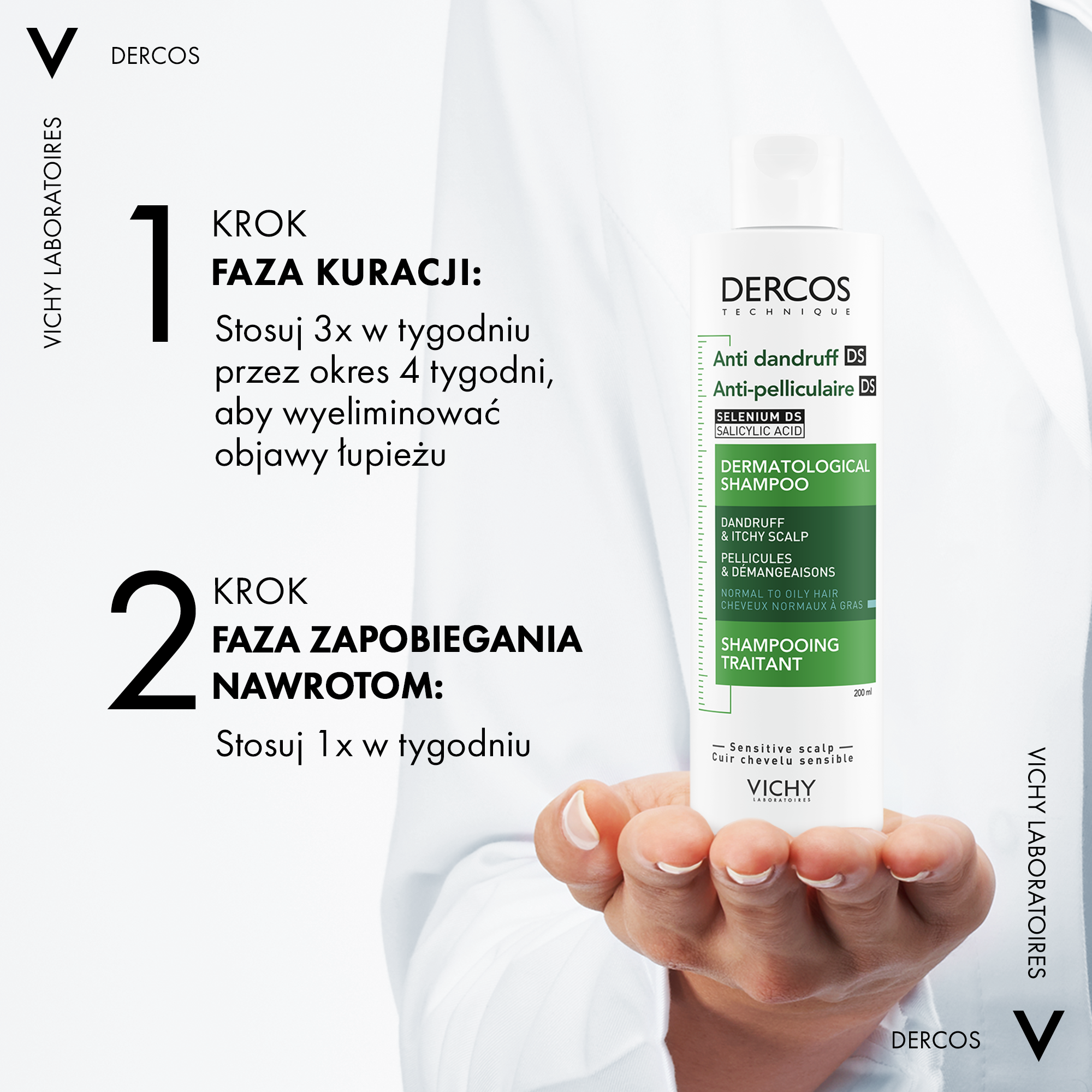Vichy matu šampūns Dercos 200 ml