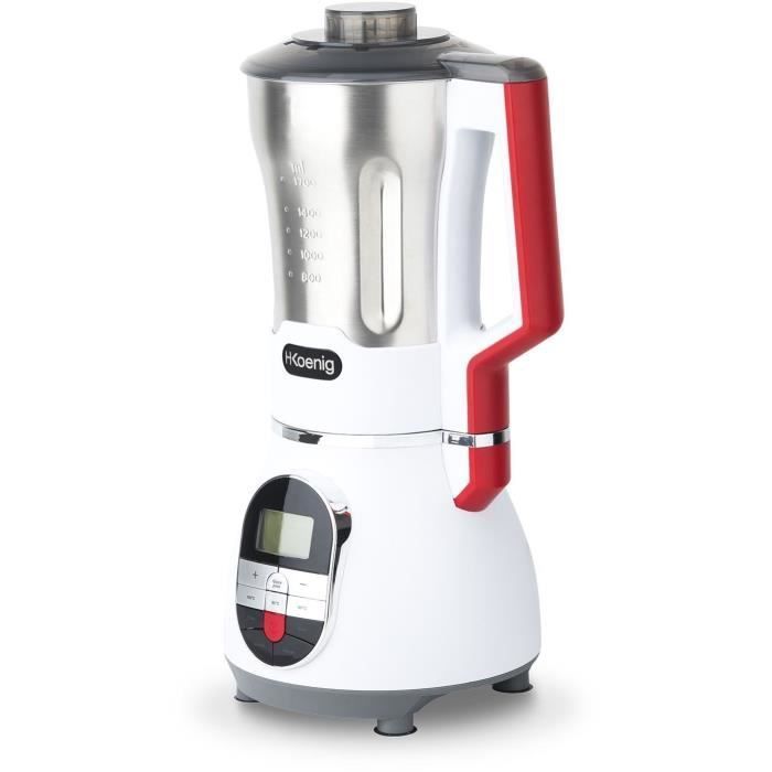 Heated Blender - H.Koenig - MXC36 - 900 W - 1.4 L - Stainless Steel - 3 Speeds + Pulse