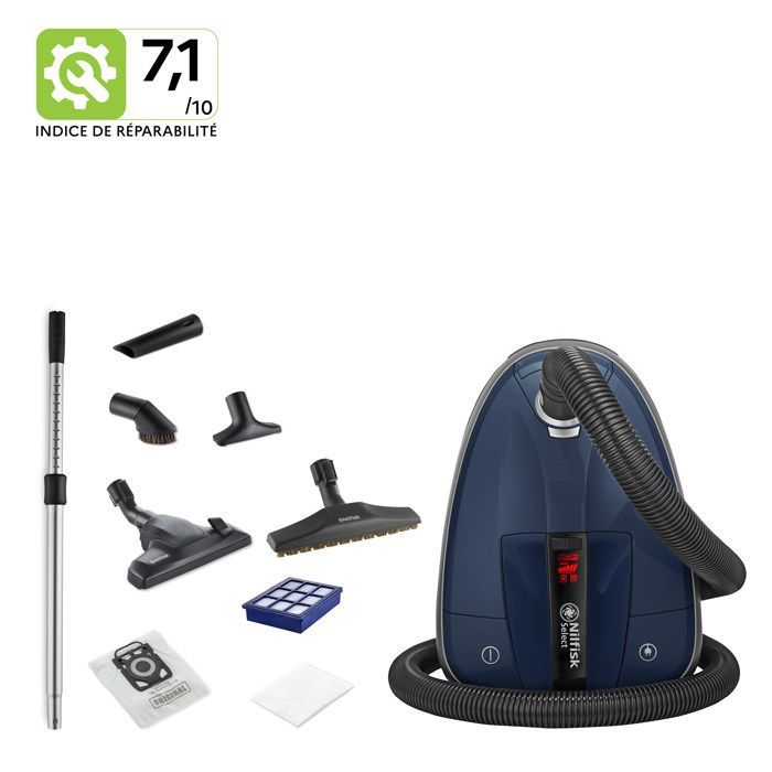 NILFISK - Aspiradora de bote - Select - Negra - 650 W - 17,5 kPa