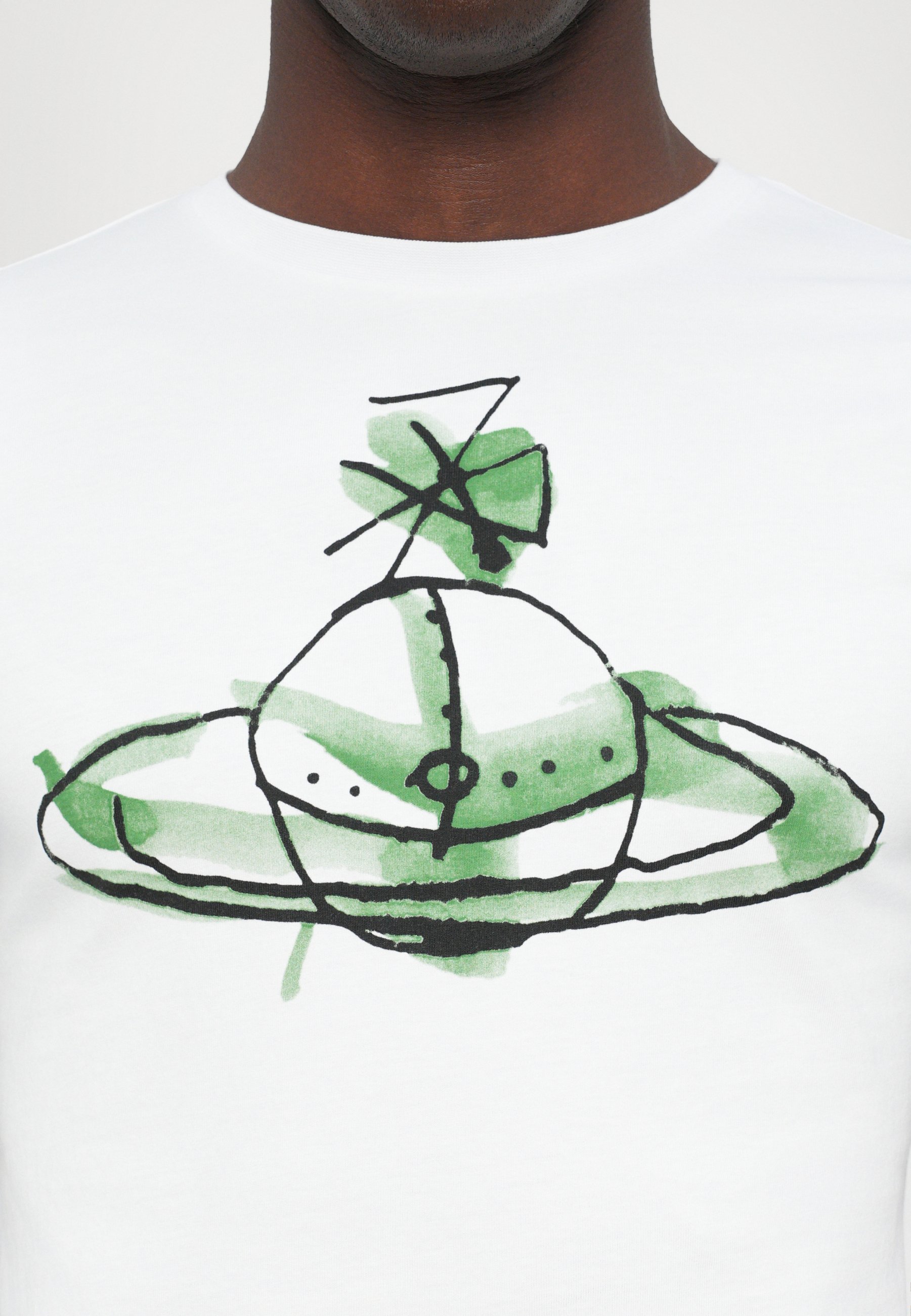 Vivienne Westwood DRAWN ORB PERU UNISEX - Koszulka z nadrukiem - biała