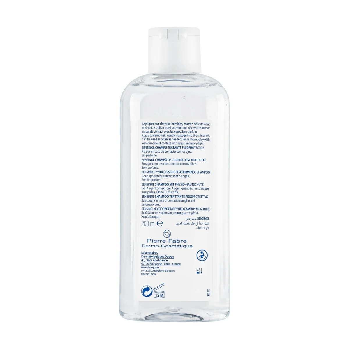 DUCRAY Sensinol shampoo 200 ml voor een gevoelige en geïrriteerde hoofdhuid