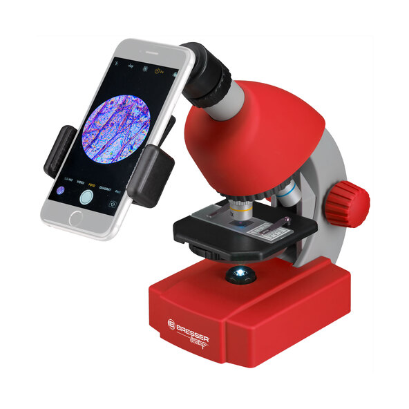 Juniormikroskop 40x-640x, rot