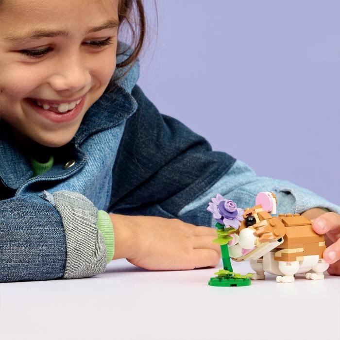 LEGO Creator 3-in-1 31376 The Adorable Hamster and Flower - Building Toy for Ages 7+
