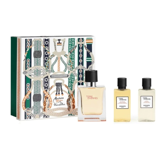 Hermès Terre d’Hermès woda toaletowa 50 ml   żel pod prysznic 40 ml   balsam po goleniu 40 ml