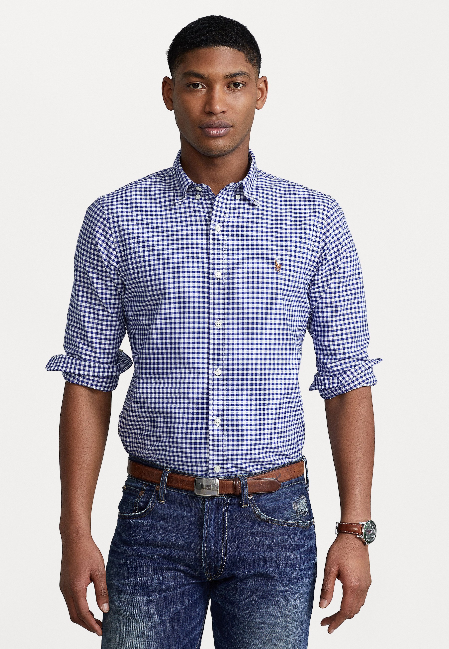 Polo Ralph Lauren Slim Fit Oxford Shirt - Shirt - blauw/wit