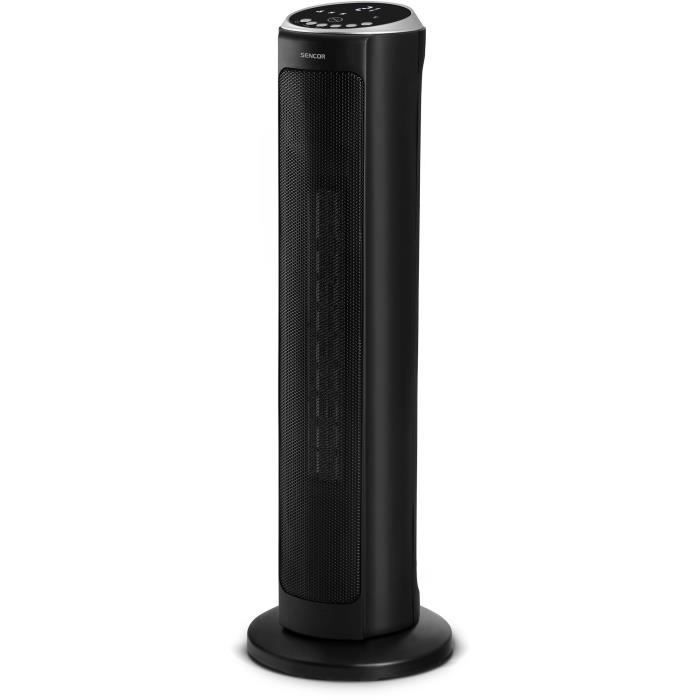 SENCOR SFH 8990BK Ceramic Tower Radiator - Up to 2000 W - 3 Modes - 24 m² / 60 m³ - Remote Control - Black