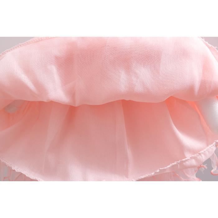 Falda tutú de punto para niñas con cuentas, ropa de baile de verano, rosa