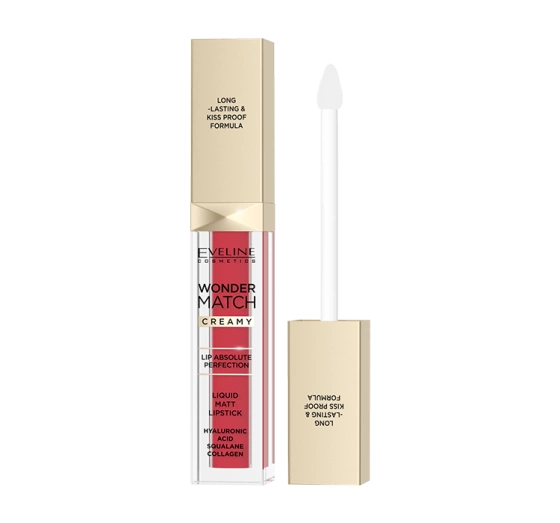 Eveline Cosmetics Wonder Match matowa pomadka w płynie 06 Classic Red 6,8 ml