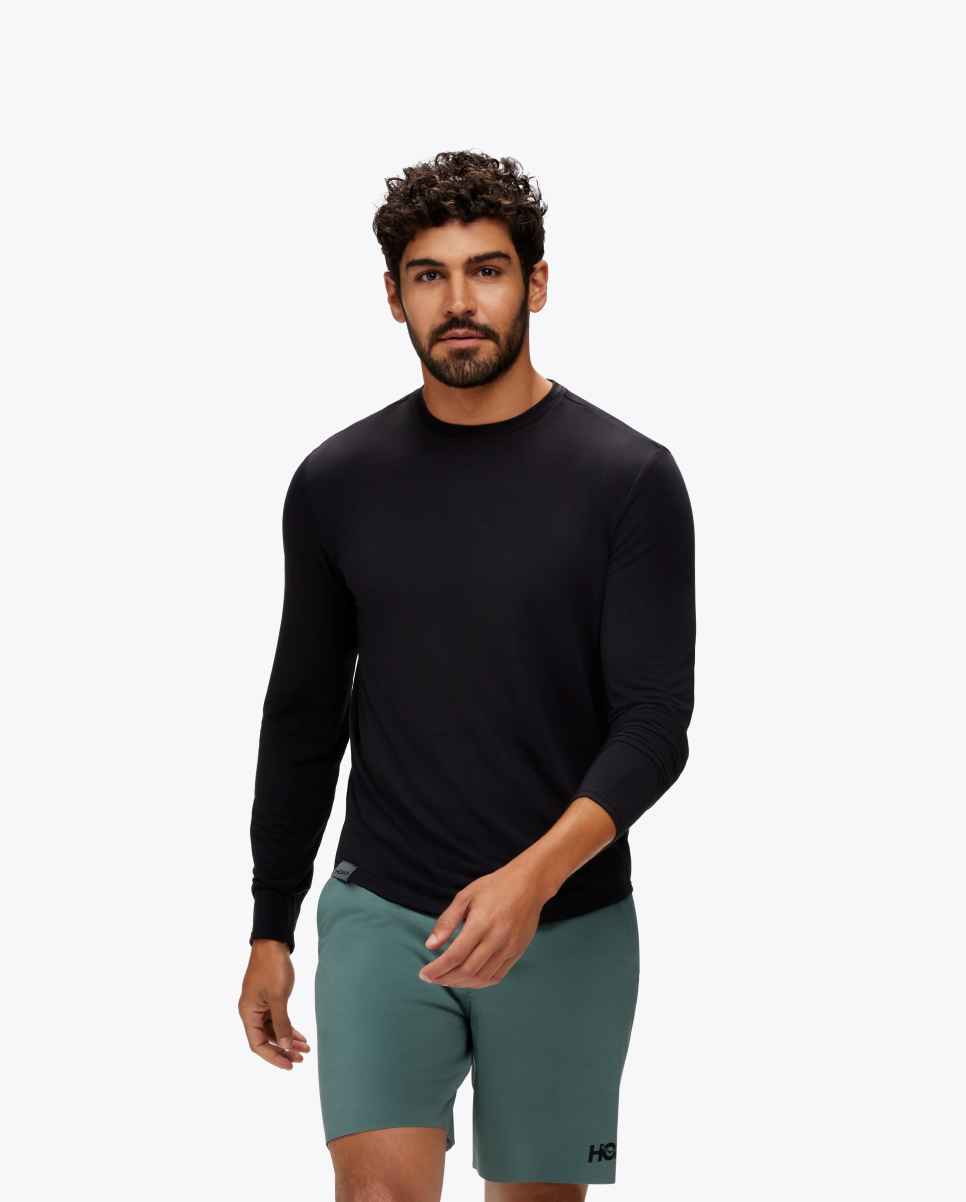 HOKA Langermet T-skjorte Preto