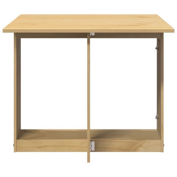 vidaXL Table à manger papillon pliable Corona cire marron bois de pin, table de cuisine, table de restaurant, table à manger