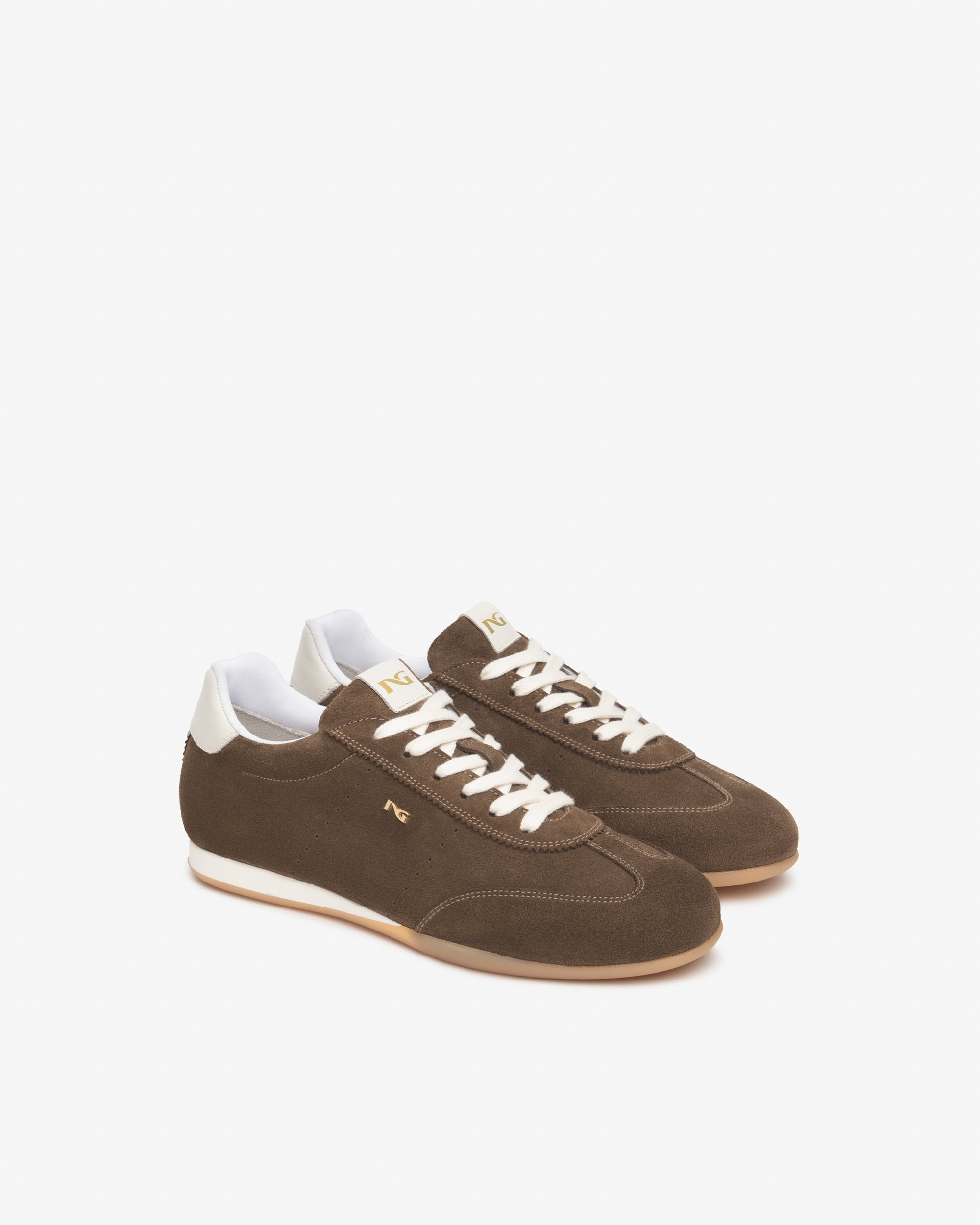 Baskets en daim et cuir pour femmes