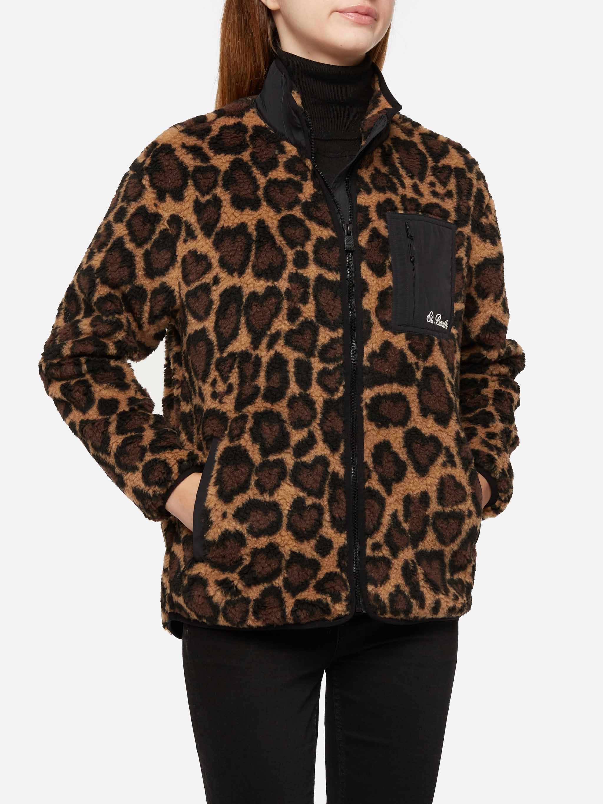 Veste polaire à imprimé léopard Teddy Keystone