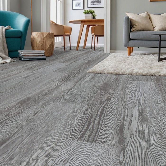 PVC flooring - Self-adhesive tiles - 5.02 m² - for living room - Waterproof - 36 pieces - Dark Grey