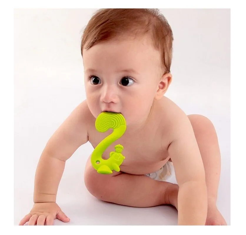 Mombella Gryzak Zabawka Squirrel Green