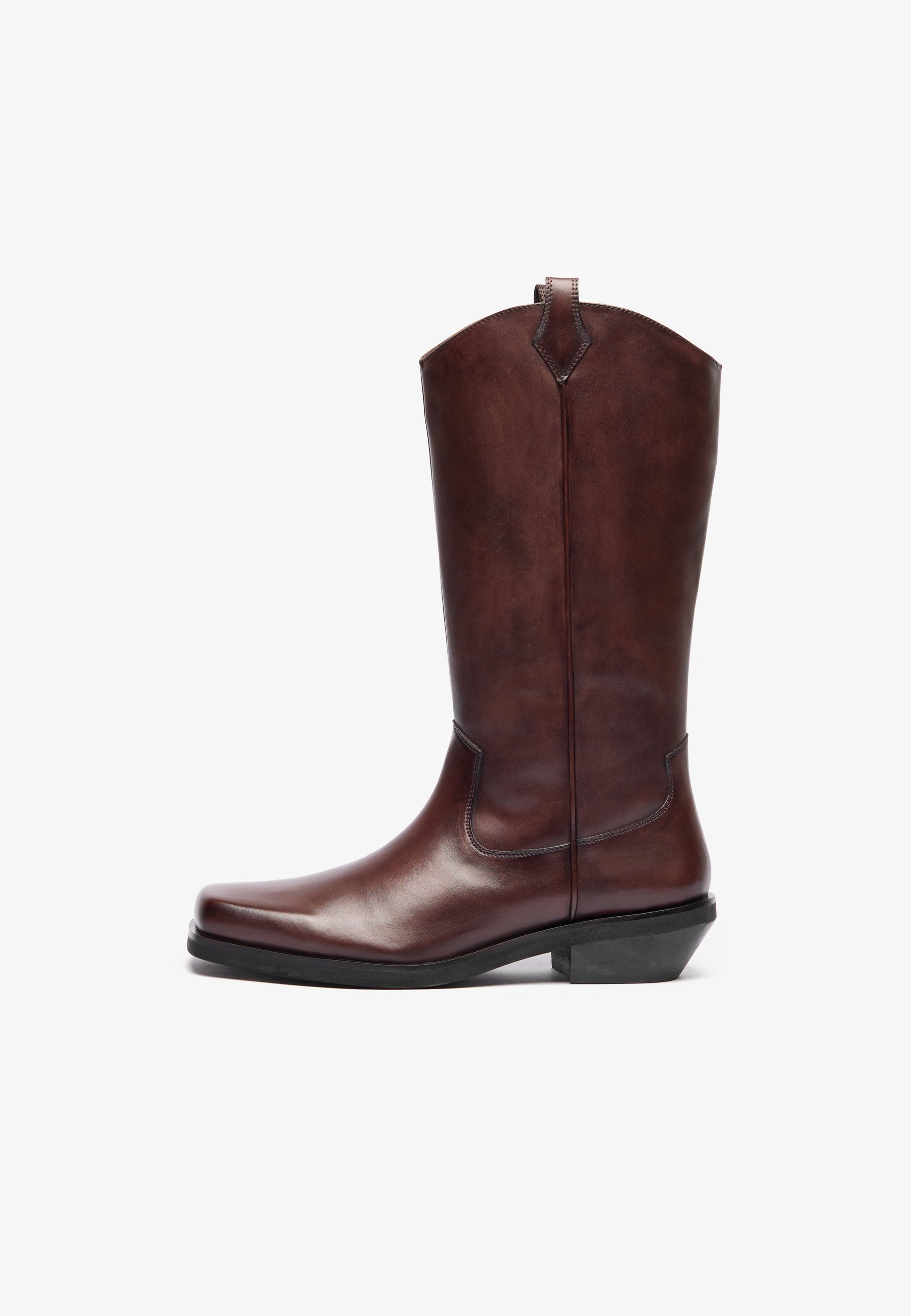 Zign Studio UNISSEX - Botas de cowboy/motoqueiro - marrom escuro