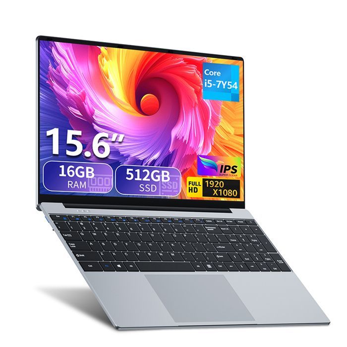 Laptop, Core i5-7Y54 (Up to 3.2 GHz), 16GB RAM, 512GB SSD, 15.6