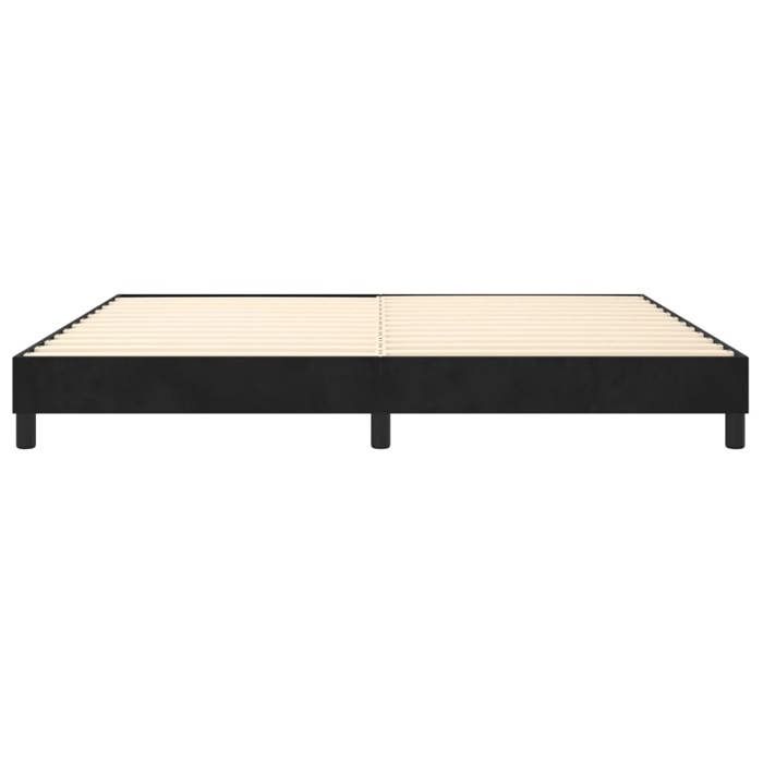 Nero 200 x 200 cm - Letto in legno - Portata massima 150 kg - Struttura letto a molle nera 200x200 cm velluto 005_243313