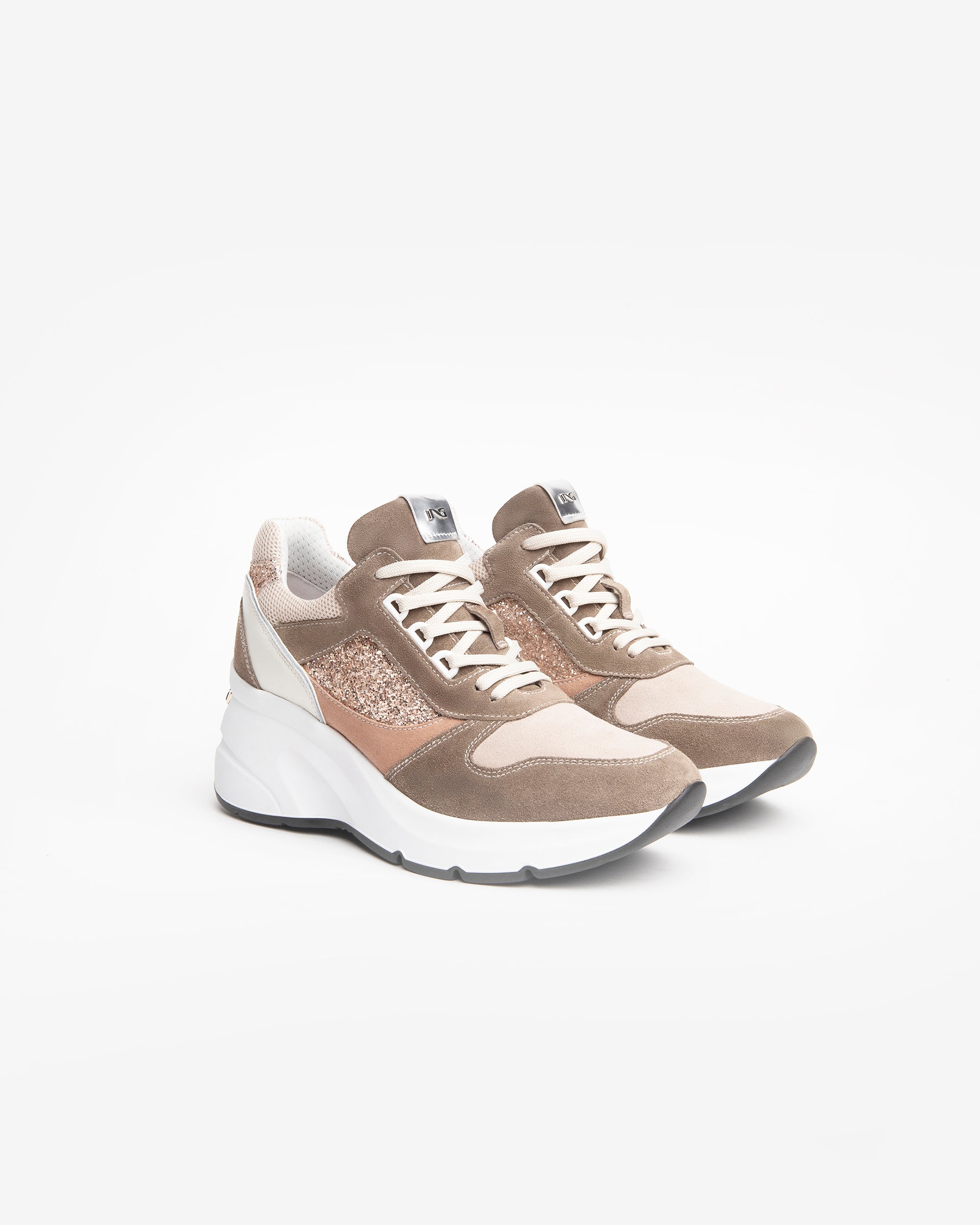  Baskets pour femmes en daim, cuir et toile