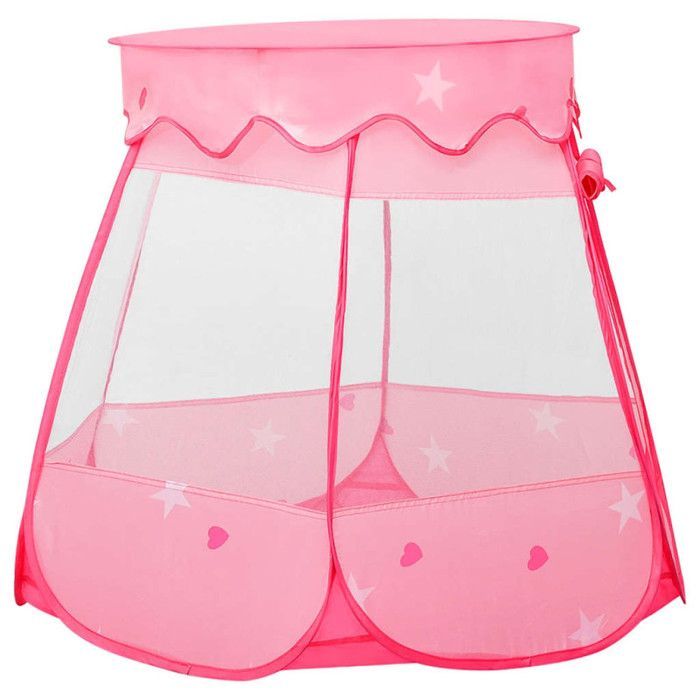 93673 vidaXL Tente de jeu pour enfants Rose 102x102x82 cm