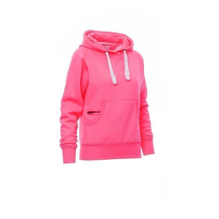 Sweatshirt femme - Payper Wear - Atlanta - Fuchsia fluo - Rose - Taille L