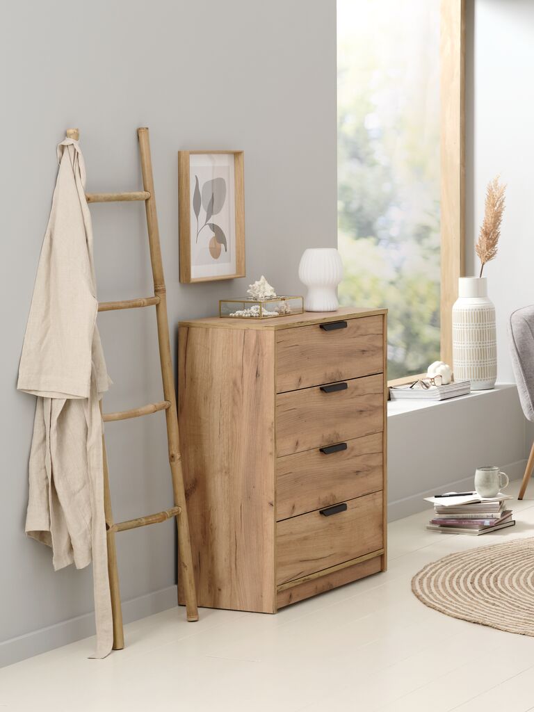 JENSLEV JENSLEV komoda, 4 stalčiai, ąžuolas