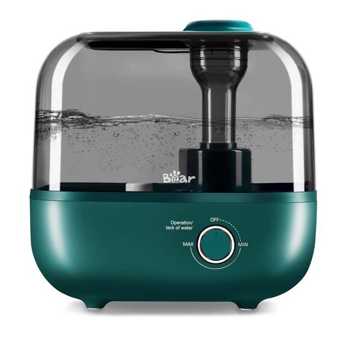 Humidificador de 5 litros con llenado superior, ultra silencioso (28 dB), hasta 35 horas de funcionamiento, con bandeja difusora de aromas.