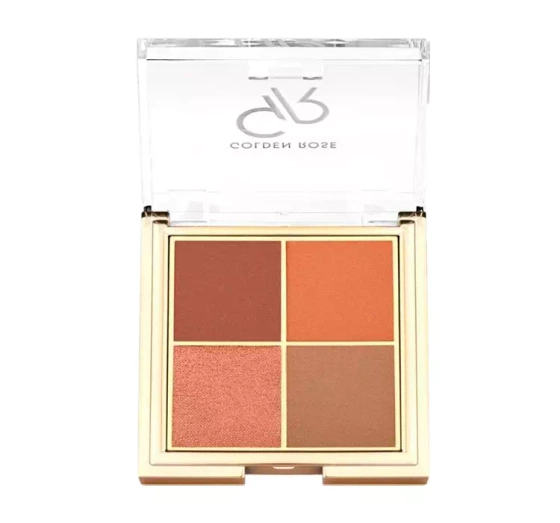 Golden Rose Quattro paleta cieni do powiek 05 Red Brick 4 x 2,2 g