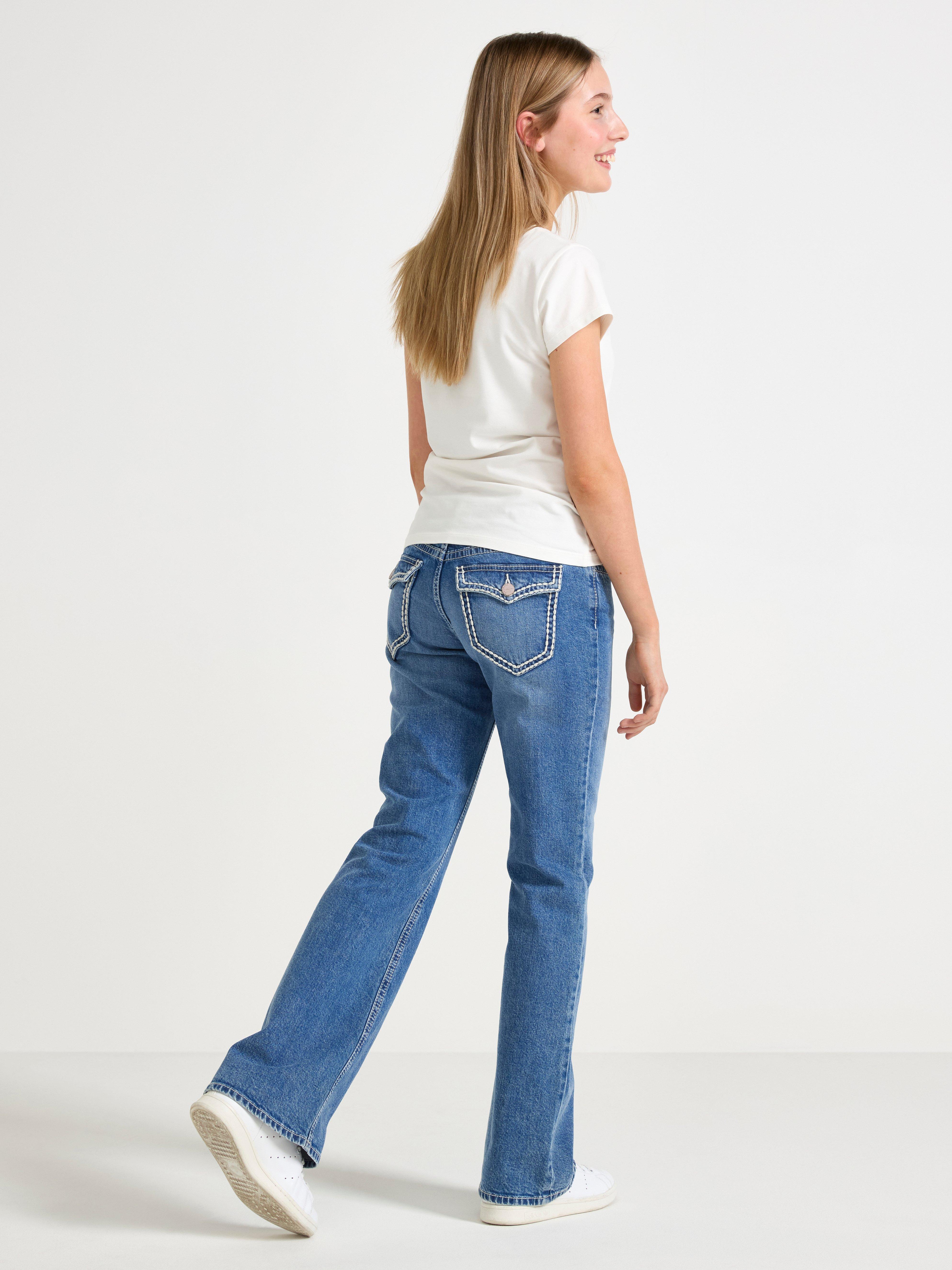 Calça jeans flare FREJA em denim