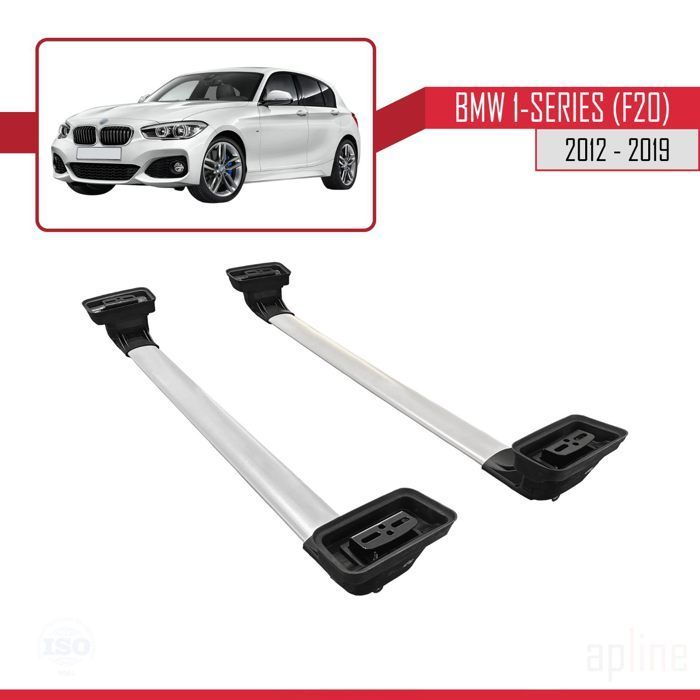 Barras de techo - ACE-3 - Compatible con BMW Serie 1 (F20) 2012-2019 - Aluminio - 2 barras - Carga útil < 300 kg