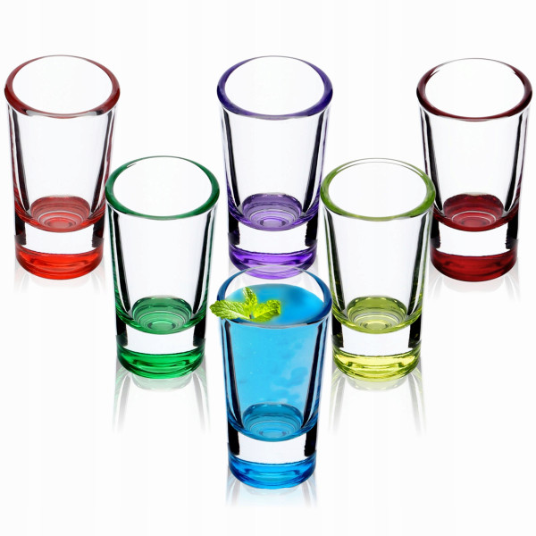 Kieliszki Do Wódki Shotów Kolorowe 28ml 6szt