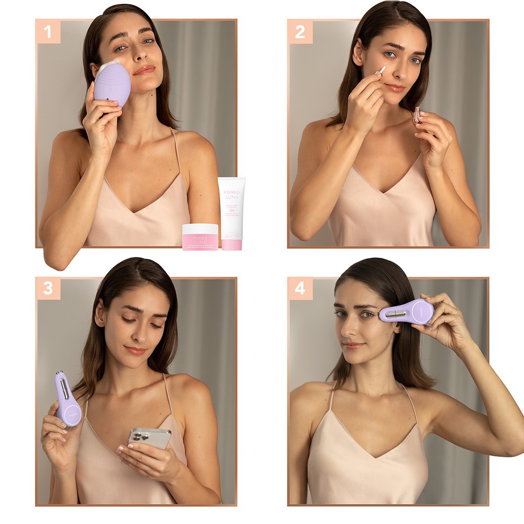 FOREO Massaggiatore Viso BEAR™ 2 per Occhi e Labbra – 1 Pezzo