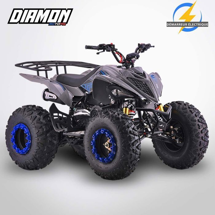 Quad TYPHON 200cc azul para niños y adolescentes - DIAMON MOTORS - Transmisión automática CVT - No apto para circular en carretera