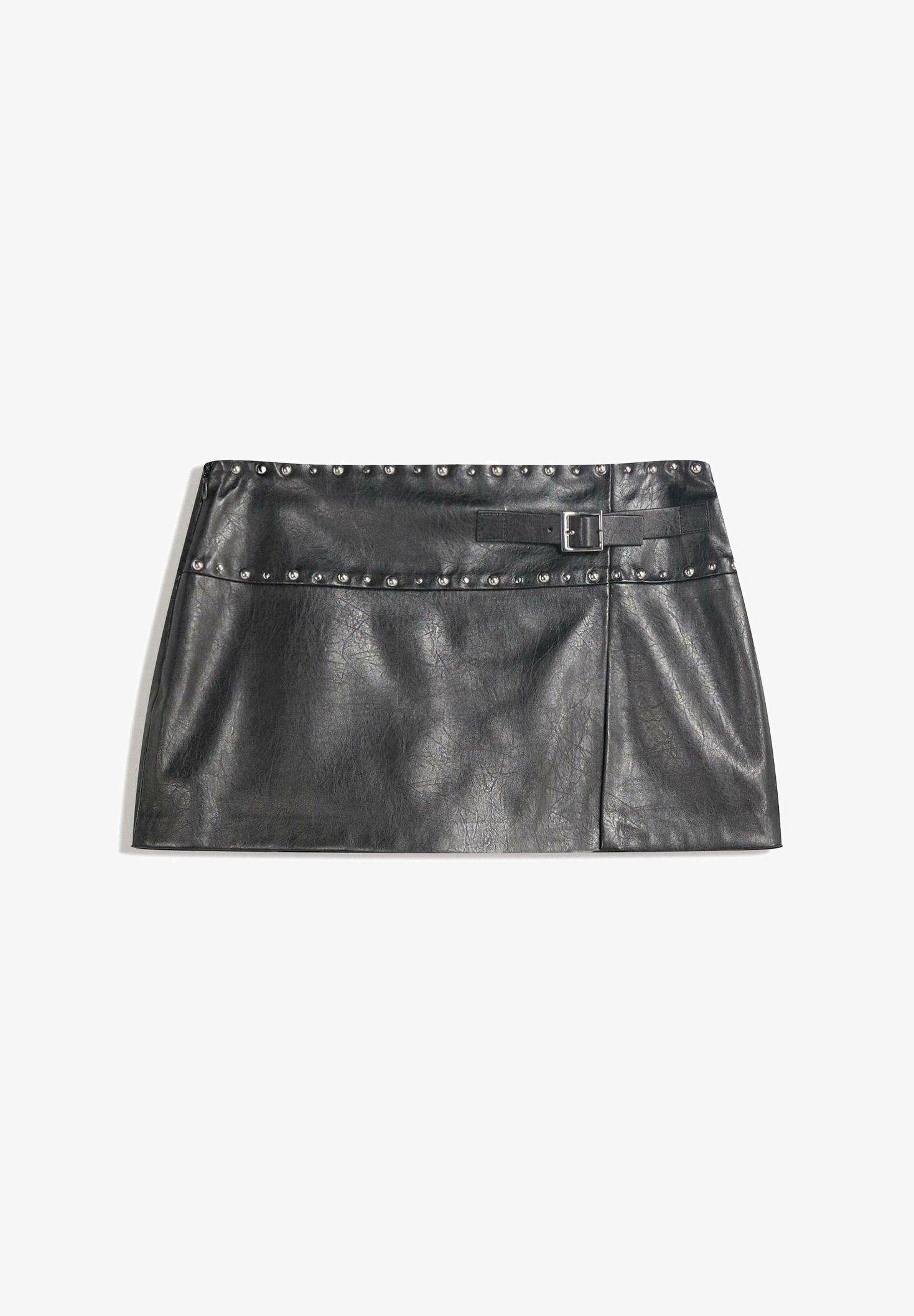 Bershka EFFECT - A-lijn rok - zwart