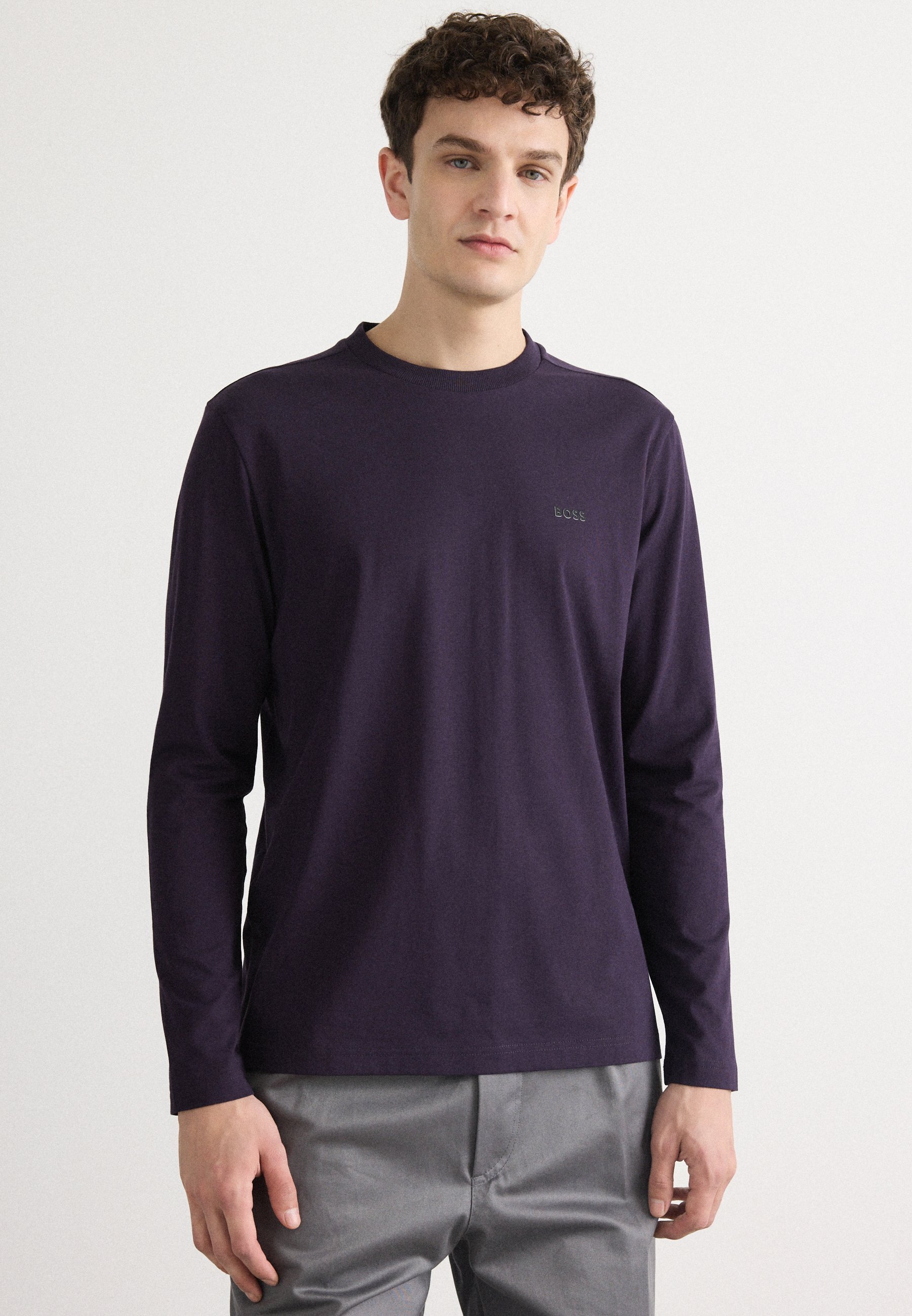 BOSS TEE LANGARM - Langarmshirt - Mittelviolett