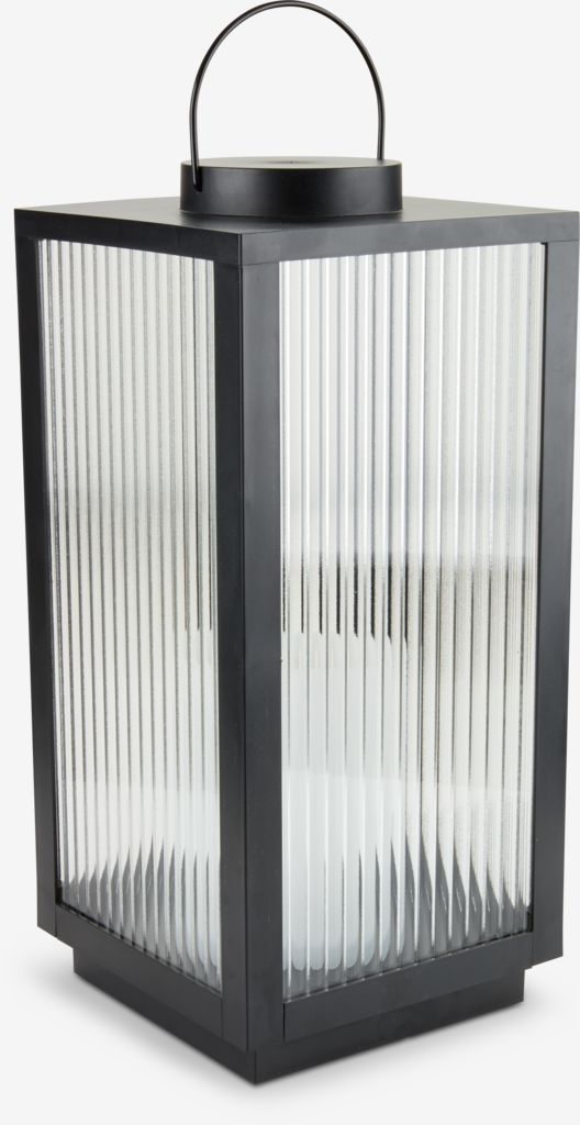 GULDSMED GULDSMED žibintas, plotis 22 x ilgis 22 x aukštis 48 cm, su LED, juodas