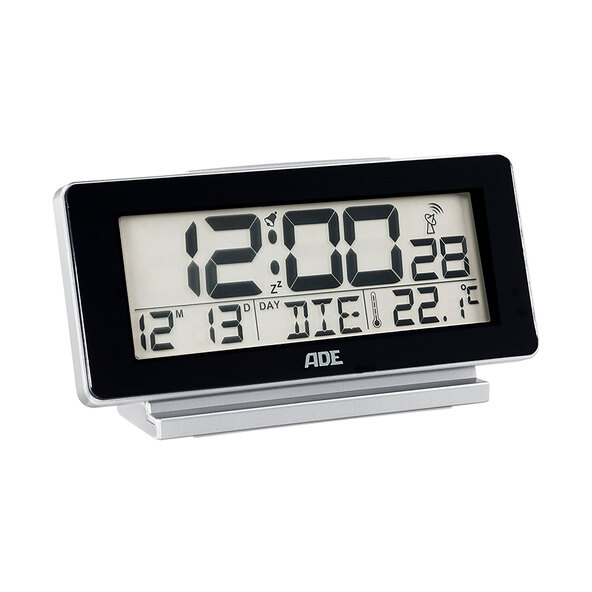 Digital DCF radiovækkeur, sort