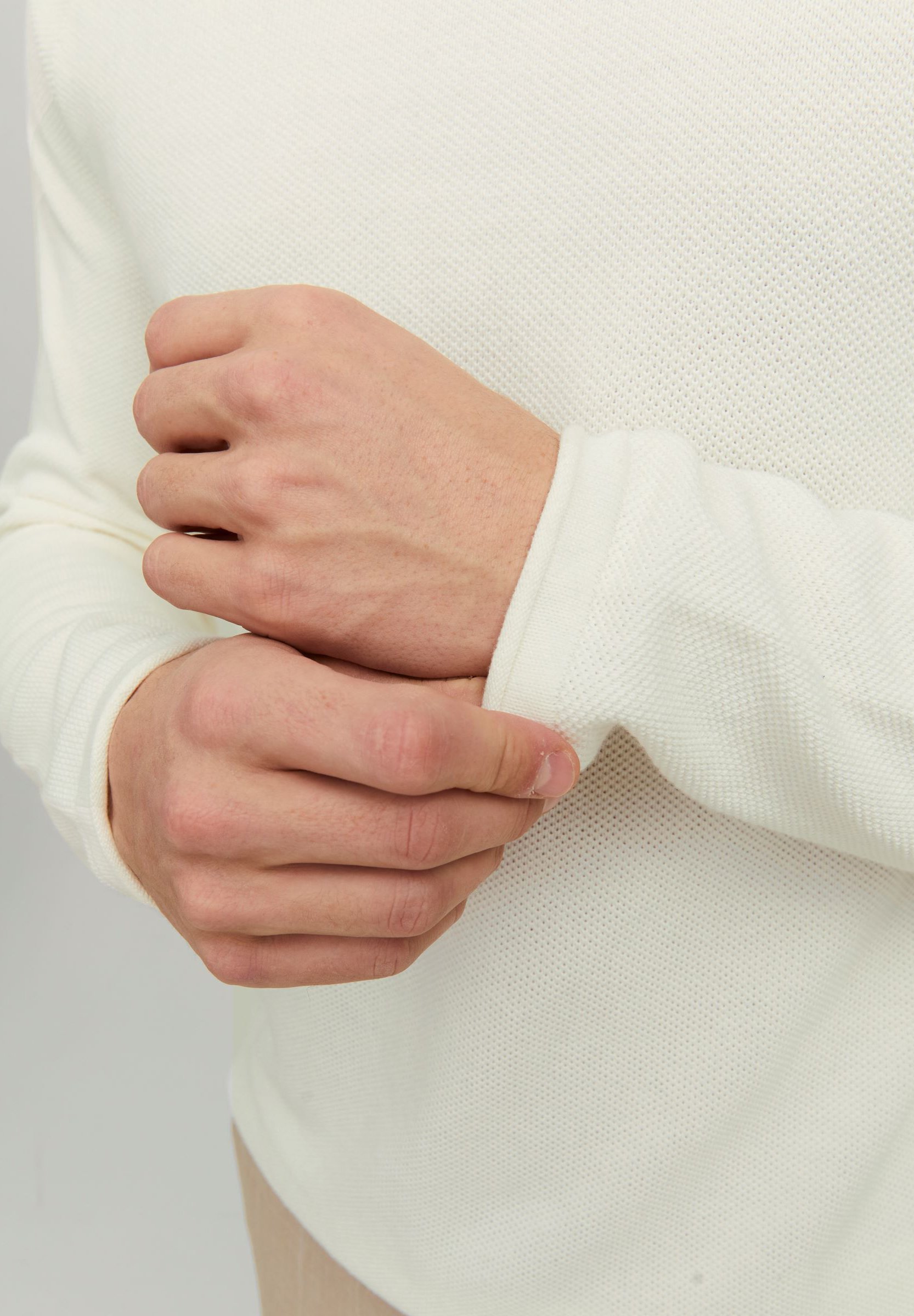 Jack & Jones JJEHILL CREW NECK - Jumper - cloud dancer