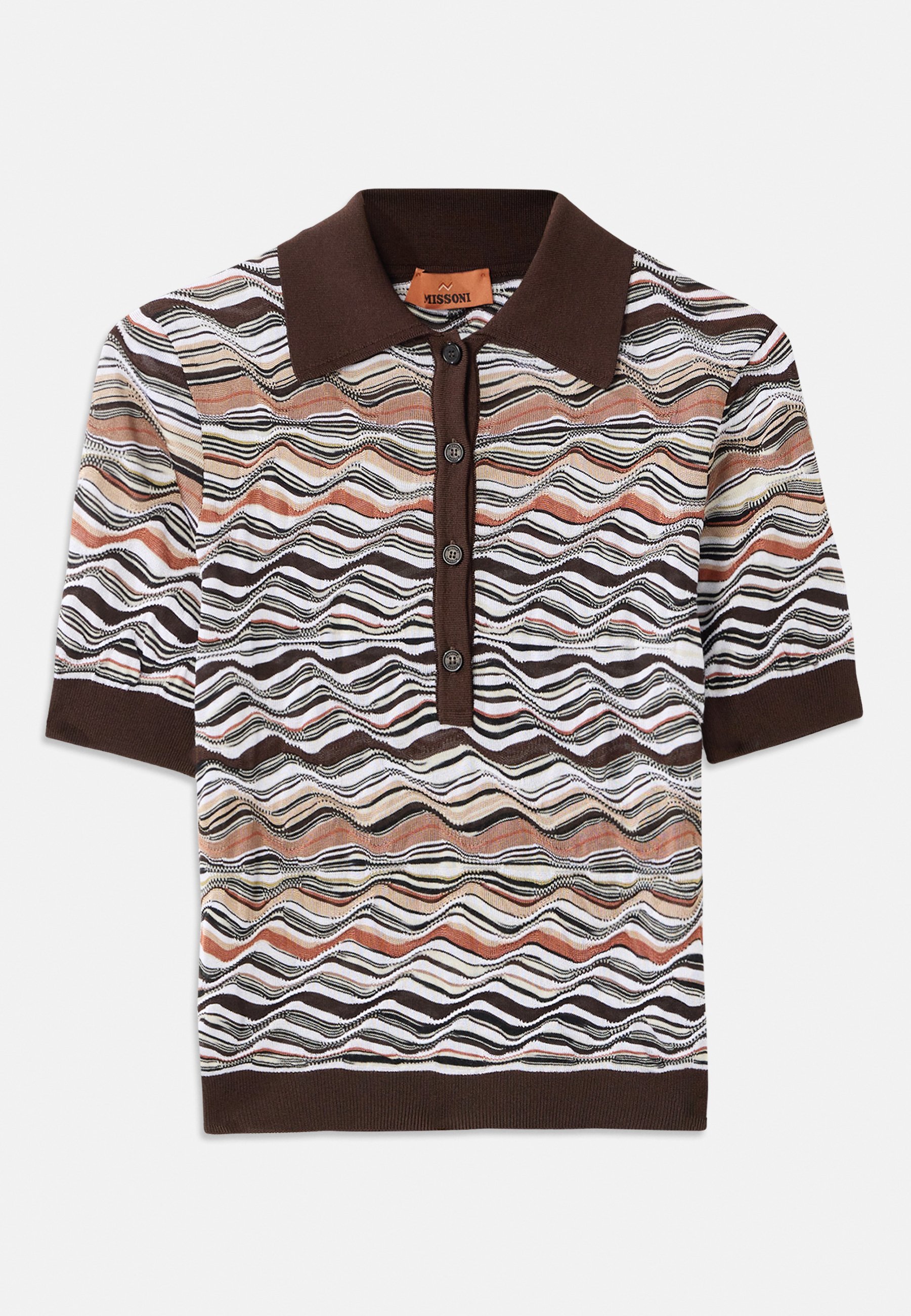 Missoni KRATKI ROKAV - Polo majica - bež/rjava