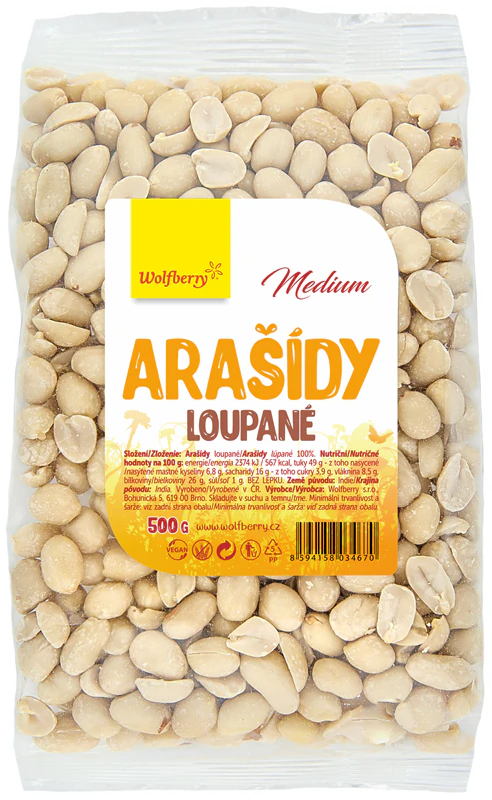 Wolfberry arašídy loupané orzechy
