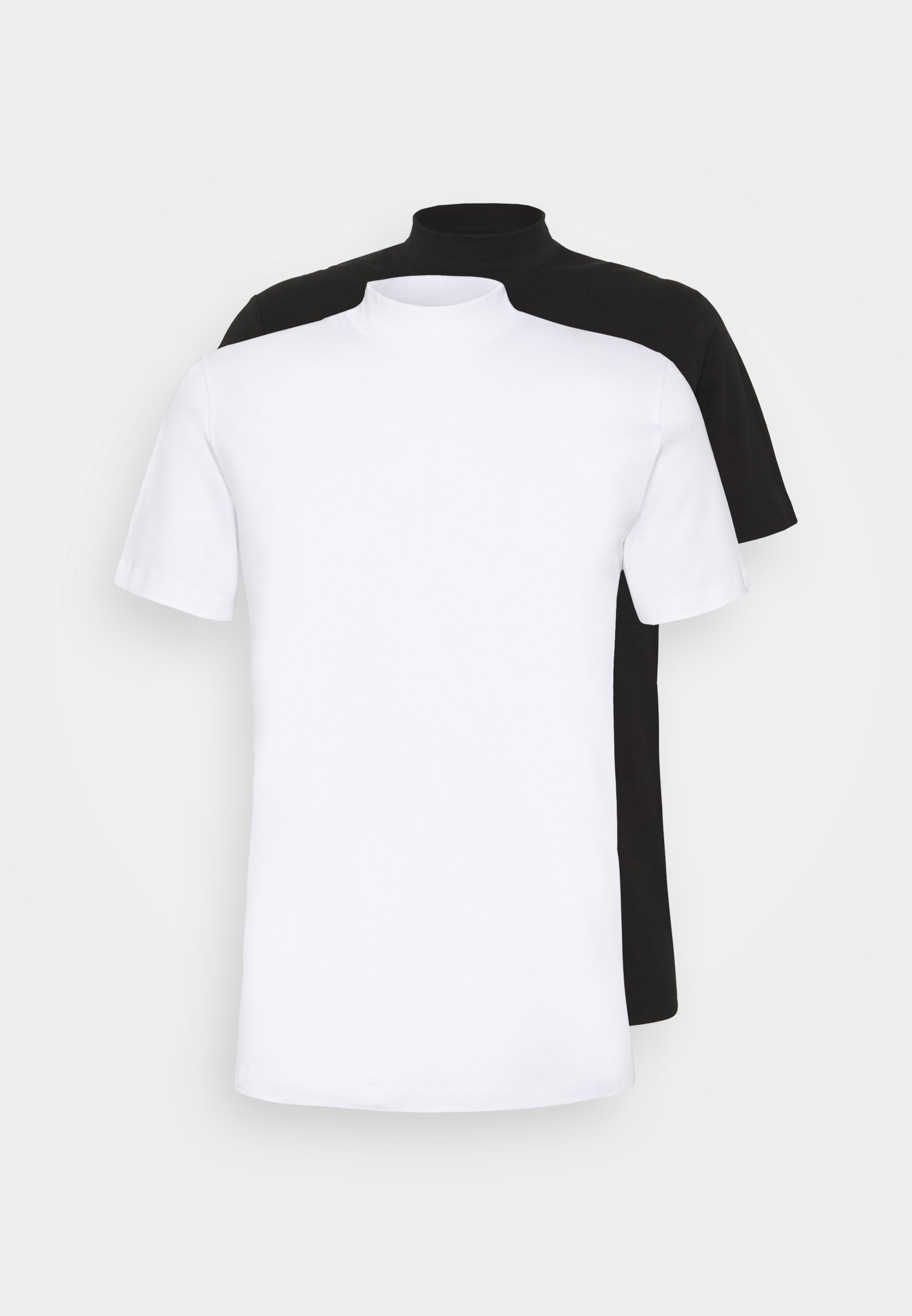 Jack & Jones PREMIUM JPRBLA BASIC TEE TURTLE 2-PACK - Basic T-shirt - wit/zwart