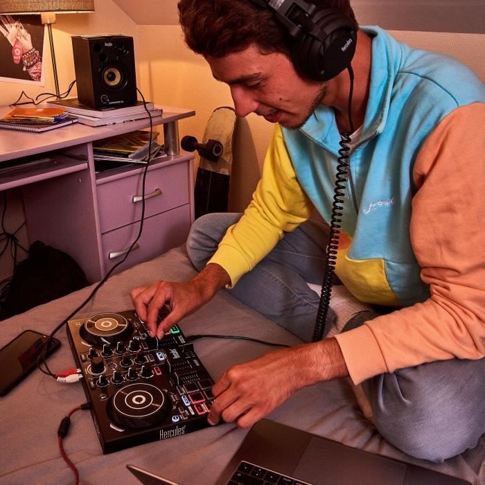 HERCULES DJLEARNING KIT MK2 - Kit DJ tout-en-un pour apprendre à mixer - Logiciels et tutoriels inclus