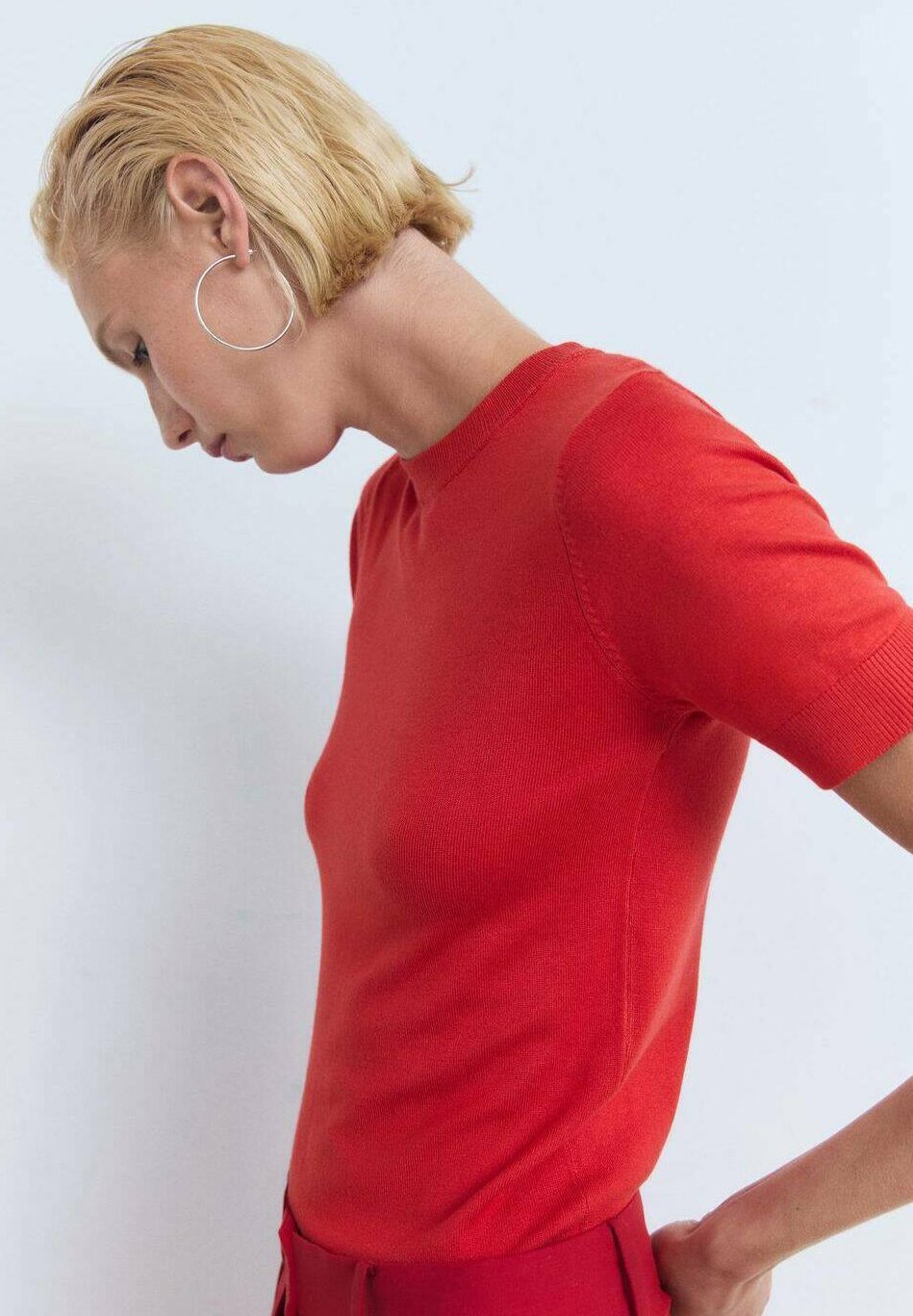 Mango Blouse met korte mouwen - rood