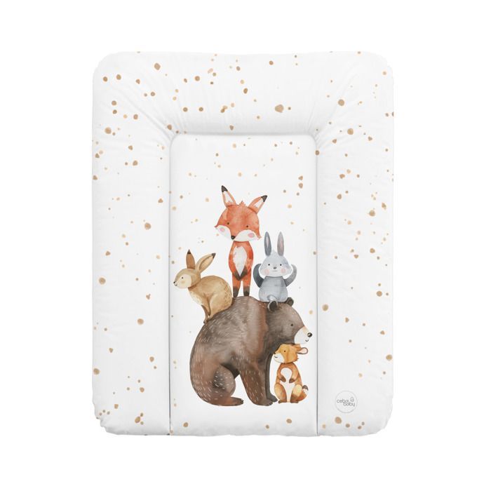 Ceba Baby Matelas à langer epais lavable - Amis de la forêt, 50x70 cm - Certifié Öko-Tex, Imperméable
