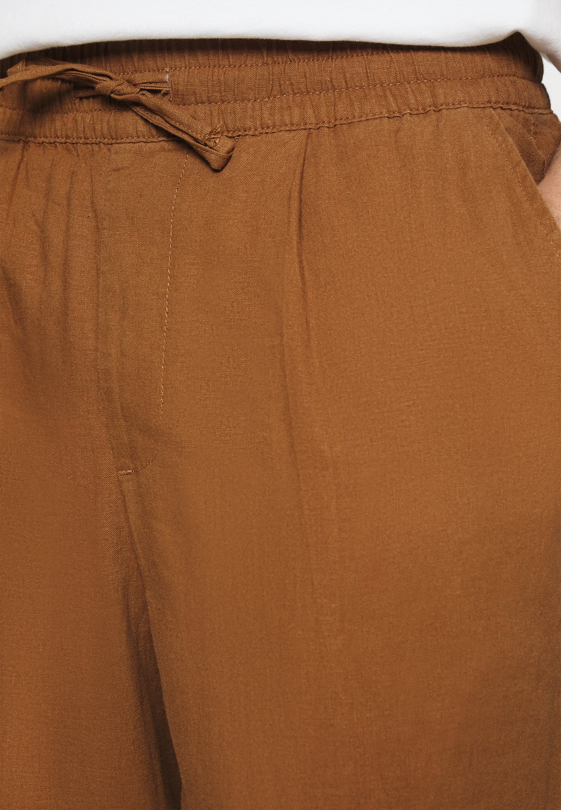 Pantalon de jogging Pier One en lin mélangé - marron