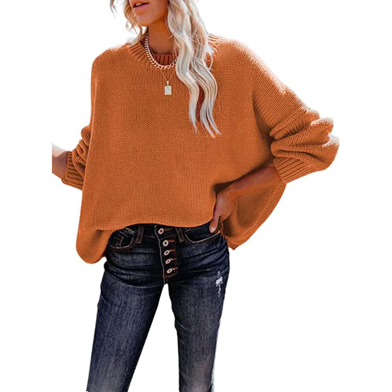 Pulls Dokotoo pour femmes, manches longues, col rond, oversize, en maille, style décontracté